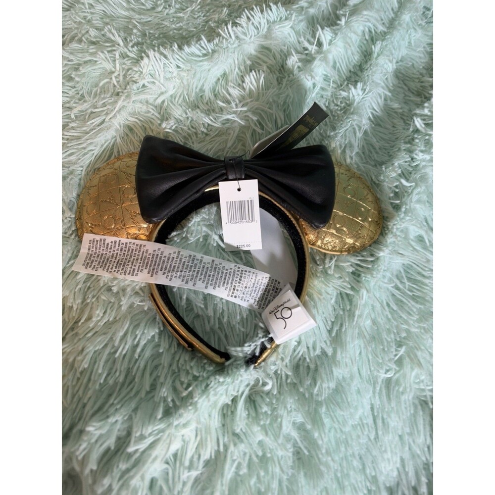 Loungefly x Disney WDW 50th Anniversary Leather Lux Minnie Ears Headband